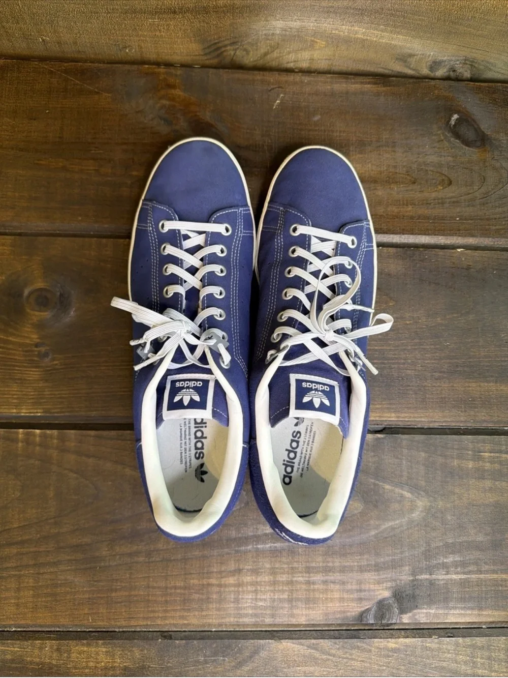 Adidas Stan Smith CS Blue Suede Sneakers Shoes Men Size 14